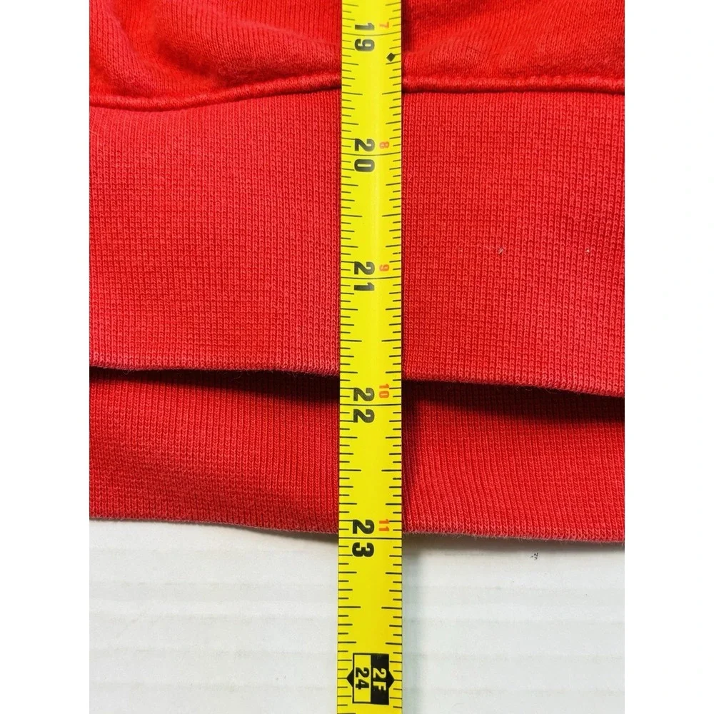 Adidas Originals Trefoil Hoodie Red White Oversized Logo Mens‎ Small S